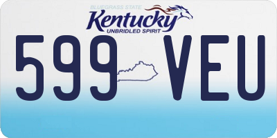 KY license plate 599VEU