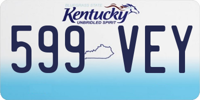 KY license plate 599VEY