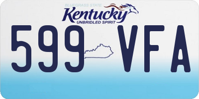 KY license plate 599VFA