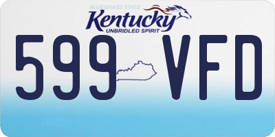 KY license plate 599VFD