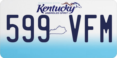 KY license plate 599VFM