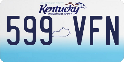 KY license plate 599VFN