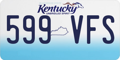 KY license plate 599VFS