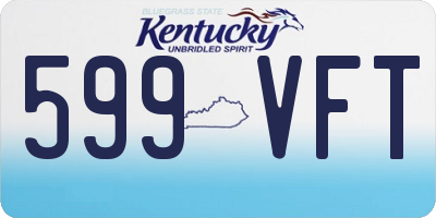 KY license plate 599VFT