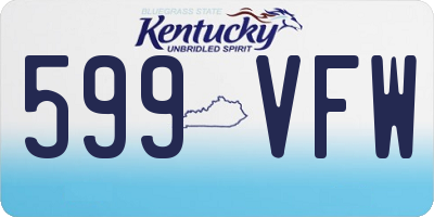 KY license plate 599VFW