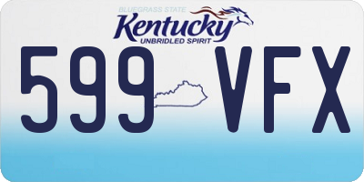 KY license plate 599VFX