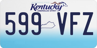 KY license plate 599VFZ