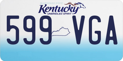 KY license plate 599VGA