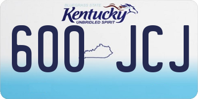 KY license plate 600JCJ