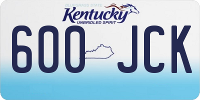 KY license plate 600JCK