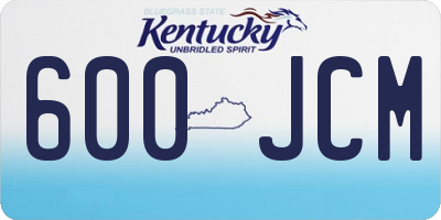 KY license plate 600JCM