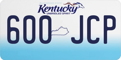 KY license plate 600JCP