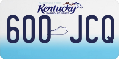 KY license plate 600JCQ