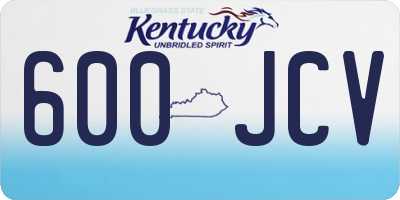 KY license plate 600JCV