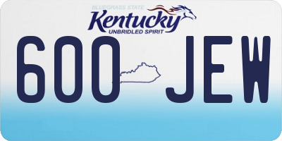 KY license plate 600JEW