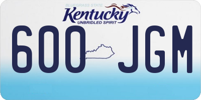 KY license plate 600JGM