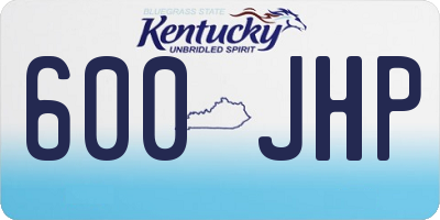 KY license plate 600JHP