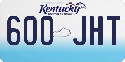 KY license plate 600JHT
