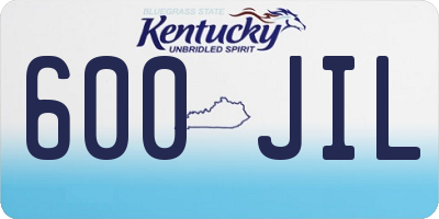 KY license plate 600JIL