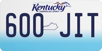 KY license plate 600JIT