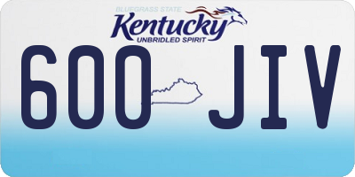 KY license plate 600JIV
