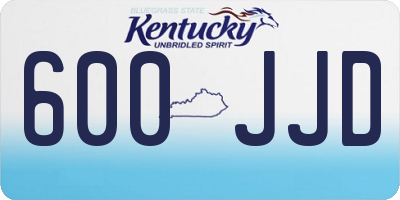 KY license plate 600JJD
