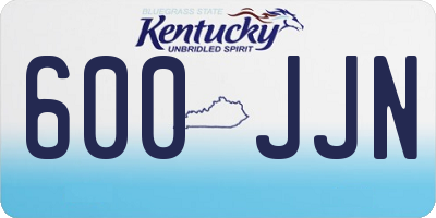 KY license plate 600JJN