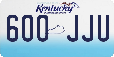 KY license plate 600JJU