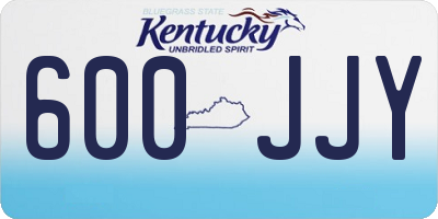 KY license plate 600JJY