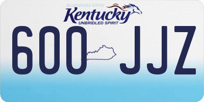 KY license plate 600JJZ