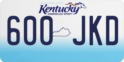 KY license plate 600JKD