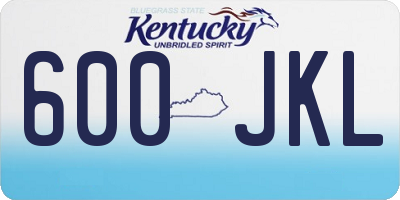 KY license plate 600JKL