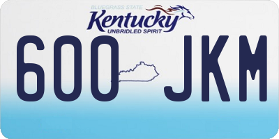 KY license plate 600JKM