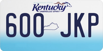 KY license plate 600JKP