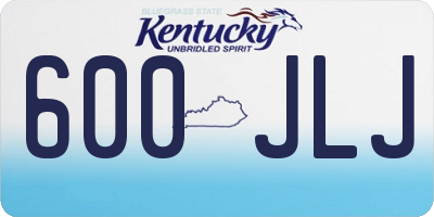 KY license plate 600JLJ