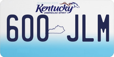KY license plate 600JLM