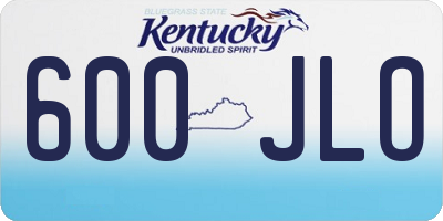 KY license plate 600JLO