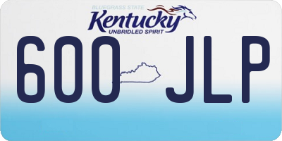 KY license plate 600JLP