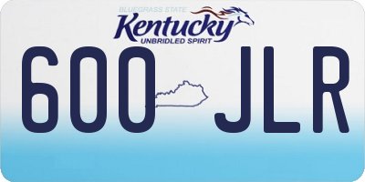 KY license plate 600JLR