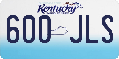 KY license plate 600JLS