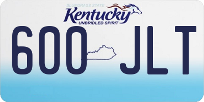 KY license plate 600JLT