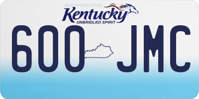 KY license plate 600JMC
