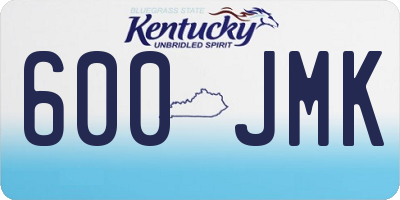 KY license plate 600JMK