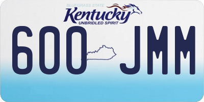 KY license plate 600JMM
