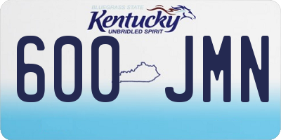 KY license plate 600JMN