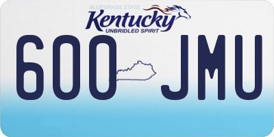 KY license plate 600JMU