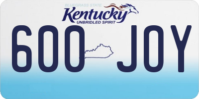 KY license plate 600JOY
