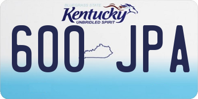KY license plate 600JPA