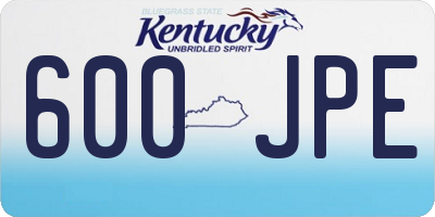 KY license plate 600JPE