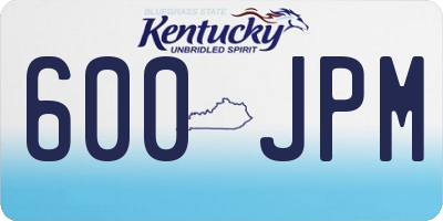 KY license plate 600JPM